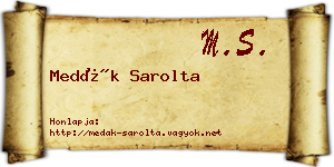 Medák Sarolta névjegykártya